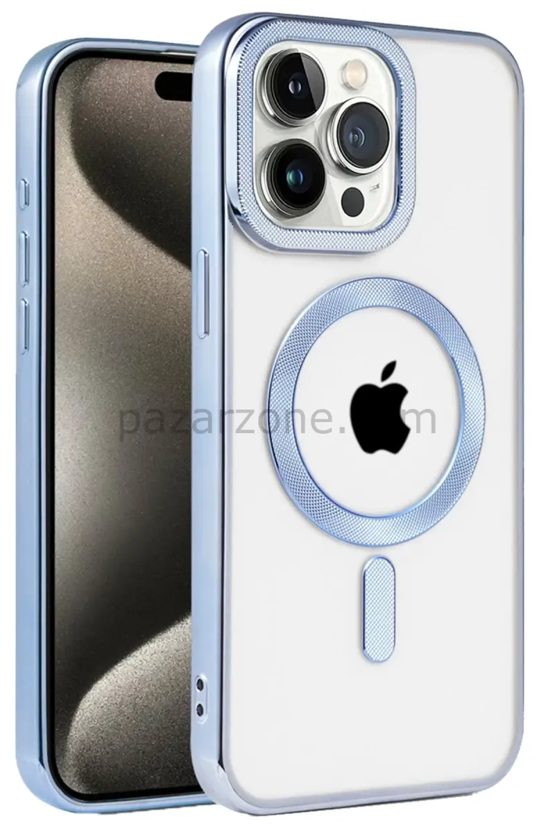 Newface Apple iPhone 14 Pro Kılıf Kronos Magsafe Kapak - Sierra Blue