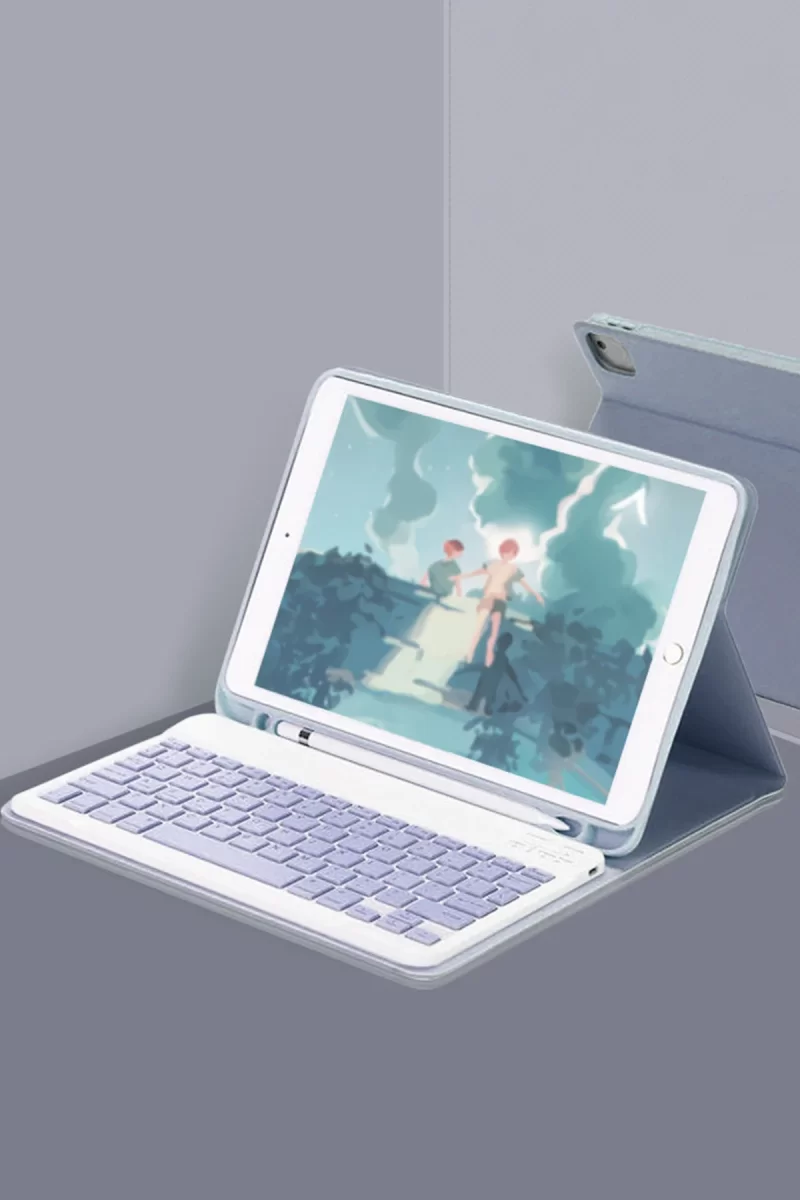 Newface Apple iPad 10.2 (9.nesil) Kılıf KC01 Smart Klavyeli Tablet Kılıfı - Lacivert