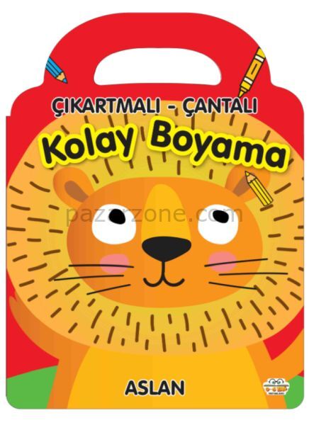 Aslan - Çıkartmalı-Çantalı Kolay Boyama