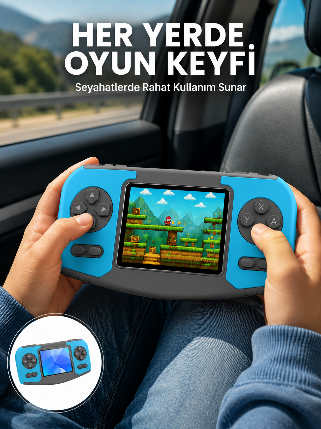 Çocuklara Özel Retro Oyun Konsolu Portatif Eğlence Cihazı