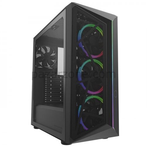 Cooler Master CMP510 TG 650W 80+ Mesh Panel Siyah ARGB 3x120MM FANLI Mid-Tower Kasa