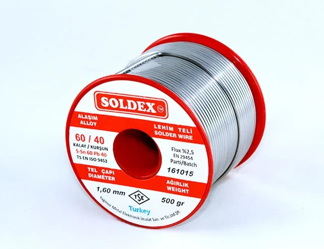 Soldex 60-40 Lehim Teli 500 Gr 2 Mm - Sn:60 / Pb:40