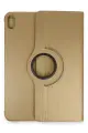 Newface Apple iPad 2022 10.9 (10.nesil) Kılıf 360 Tablet Deri Kılıf - Gold