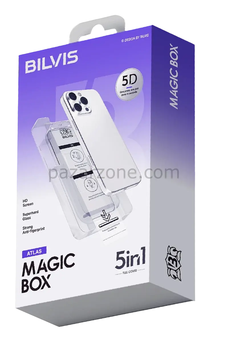 Newface Apple iPhone 12 Bilvis 5in1 3D Magic Cam Ekran Koruyucu - Siyah