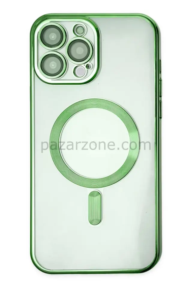 Newface Apple iPhone 14 Pro Kılıf Kross Magneticsafe Kapak - Koyu Yeşil