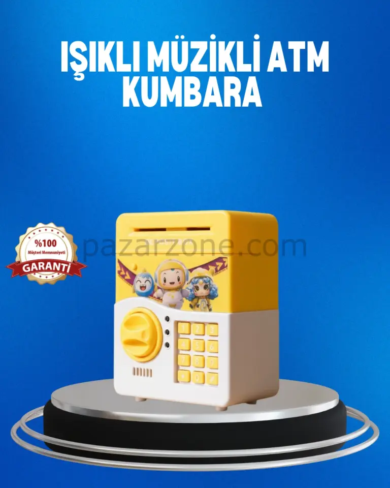 Çocuklar İçin Sarı Elektronik Şifreli Para Biriktirme Kumbarası