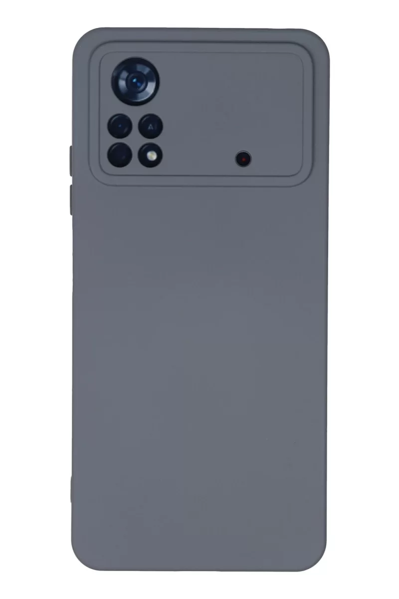 Newface Xiaomi Poco X4 Pro 5G Kılıf Nano içi Kadife Silikon - Gri