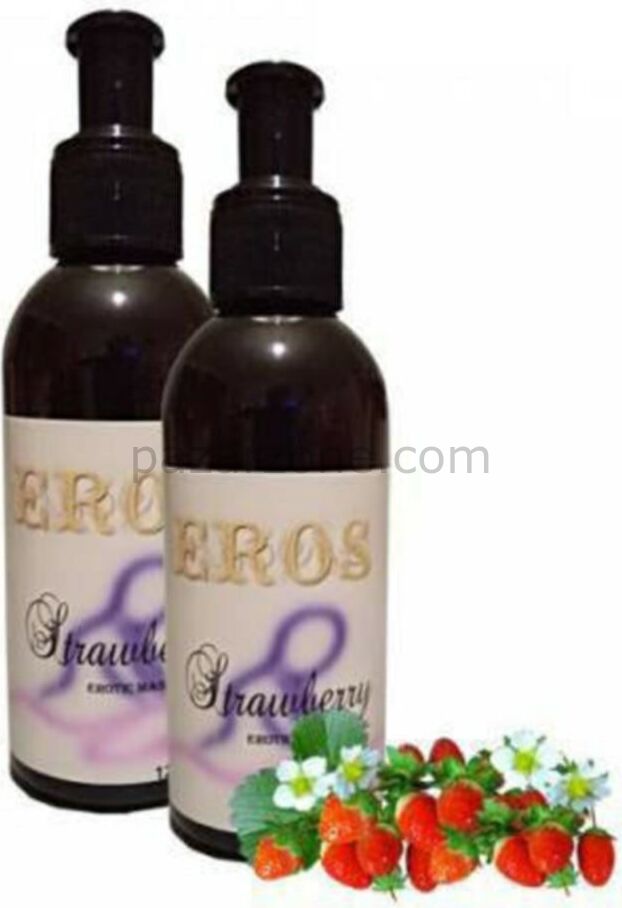 Eros Strawberry  Massage Oil 120ML Çilek Kokulu  Masaj Yağı 2 Adet