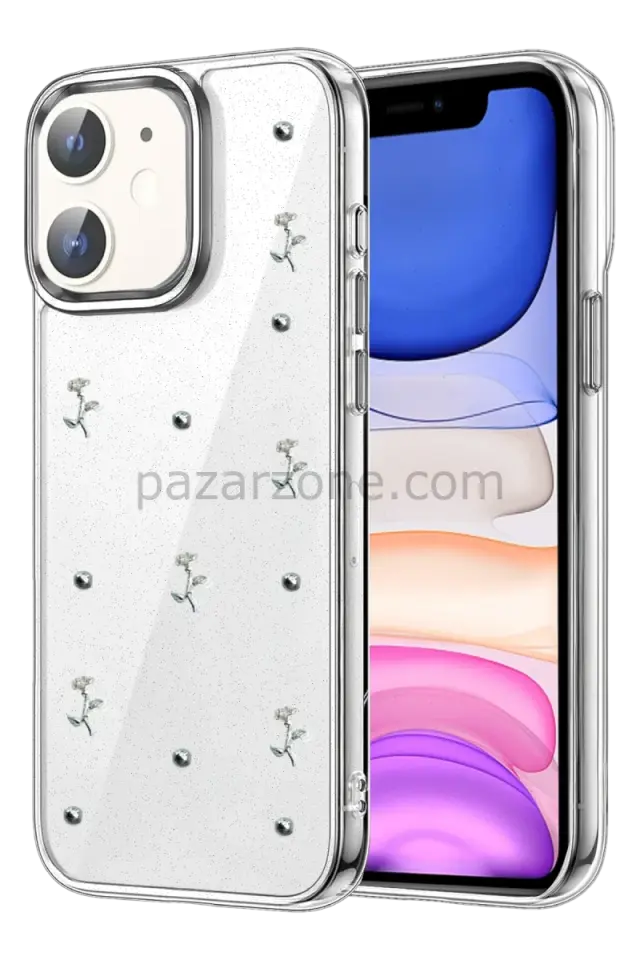 Newface Apple iPhone 12 Fiyonk Desenli Kapak - Desen 4
