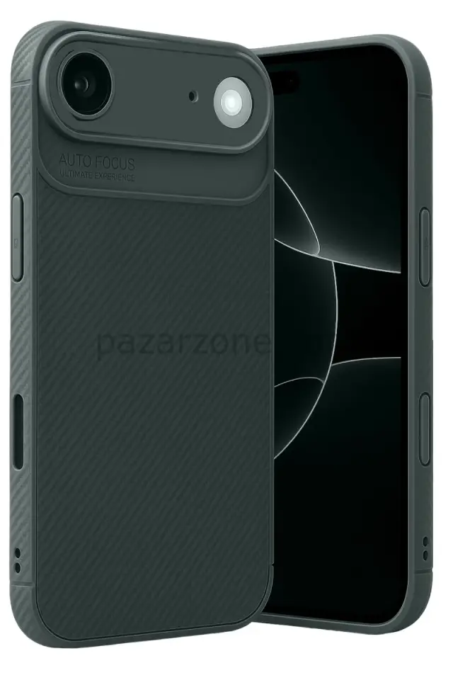Newface Apple iPhone 17 Air Auto Focus Karbon Kapak - Koyu Yeşil