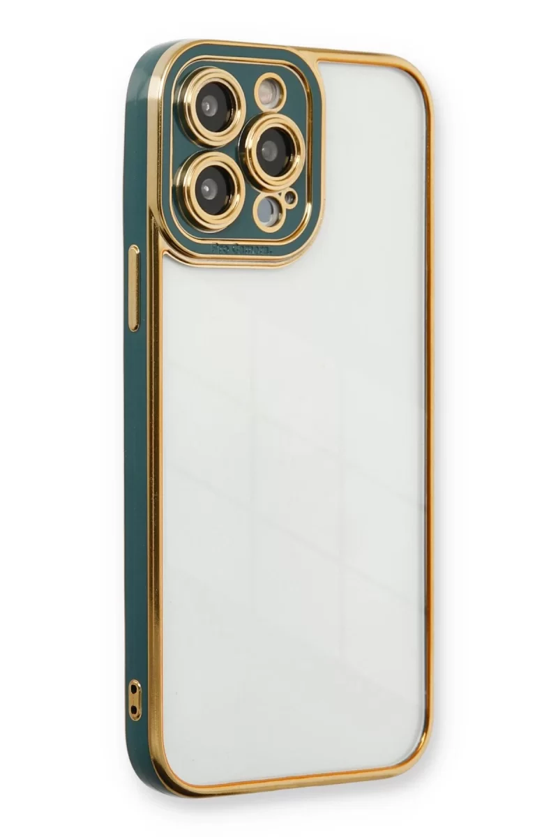 Newface Apple iPhone 14 Pro Kılıf Liva Lens Silikon - Yeşil