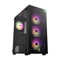 VENTO VG3400S Mid Tower, 750W 80+ Siyah, Temperli Cam, RGB, ATX GAMING KASA