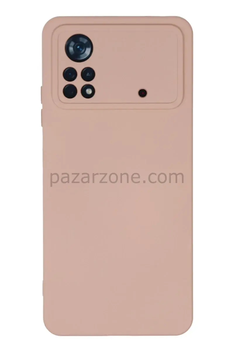 Newface Xiaomi Poco X4 Pro 5G Kılıf Nano içi Kadife Silikon - Pudra