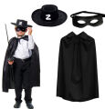 Zorro Pelerin Şapkası ve Maske Seti Çocuk Boy