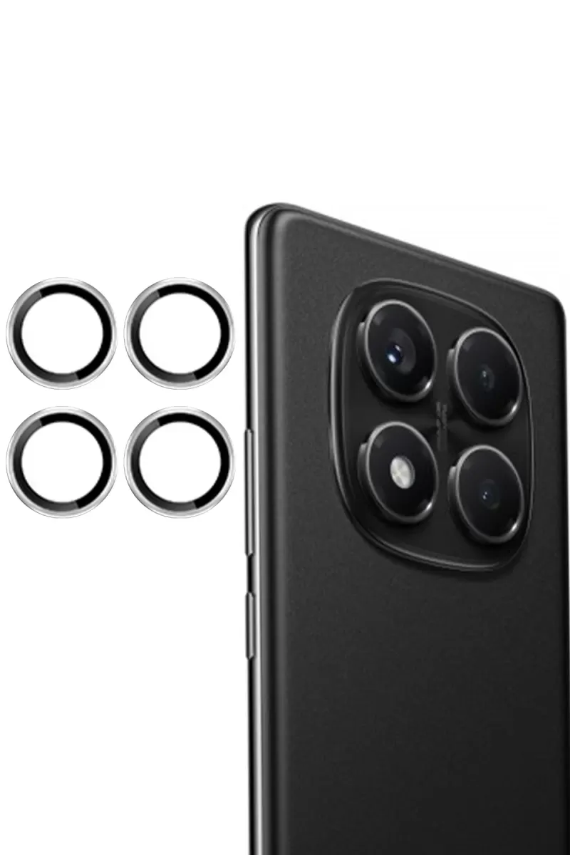 Joko Xiaomi Redmi Note 14 Pro 4G PVD Metal Kamera Lens - Gümüş