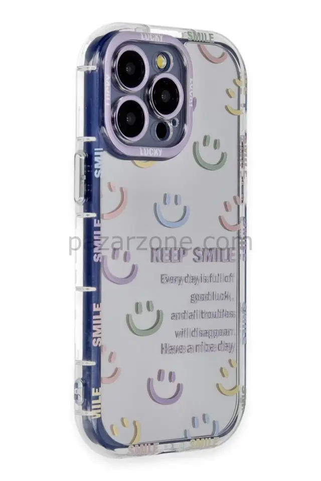 Newface Apple iPhone 15 Pro Max Kılıf Reflexion Desenli Kapak - Desen 2