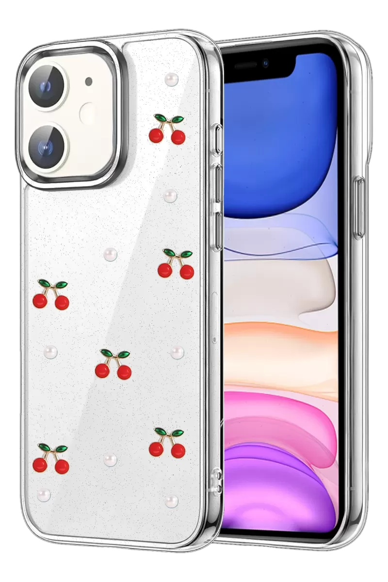 Newface Apple iPhone 12 Fiyonk Desenli Kapak - Desen 9