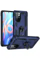 Newface Xiaomi Redmi Note 11T Kılıf Sofya Yüzüklü Silikon Kapak - Lacivert