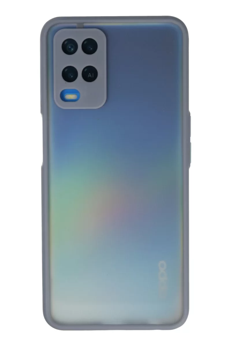 Newface Oppo A54 4G Kılıf Montreal Silikon Kapak - Gri