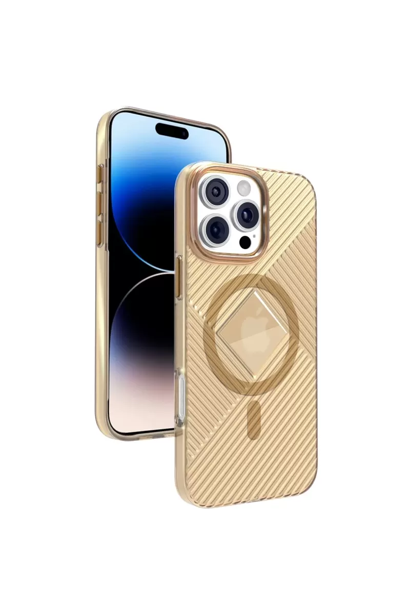 Joko Apple iPhone 16 Pro Max Stella PC Sert Magsafe Kılıf - Gold