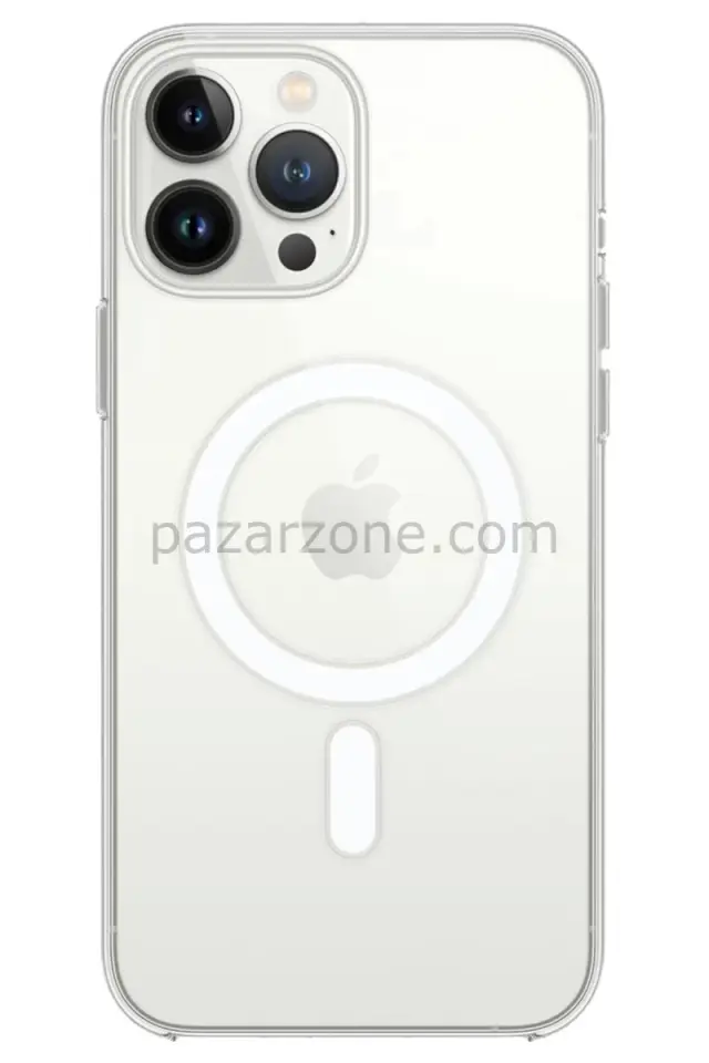 Newface Apple iPhone 14 Pro Kılıf Magneticsafe Şeffaf Silikon - Şeffaf