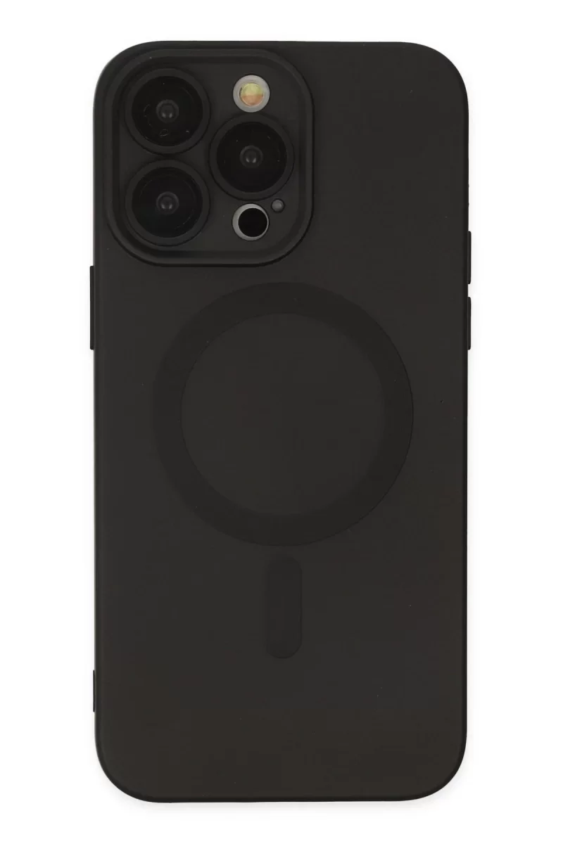 Newface Apple iPhone 13 Pro Kılıf Moshi Lens Magneticsafe Silikon - Siyah