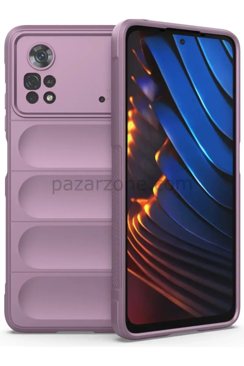 Newface Xiaomi Poco X4 Pro 5G Kılıf Optimum Silikon - Mor