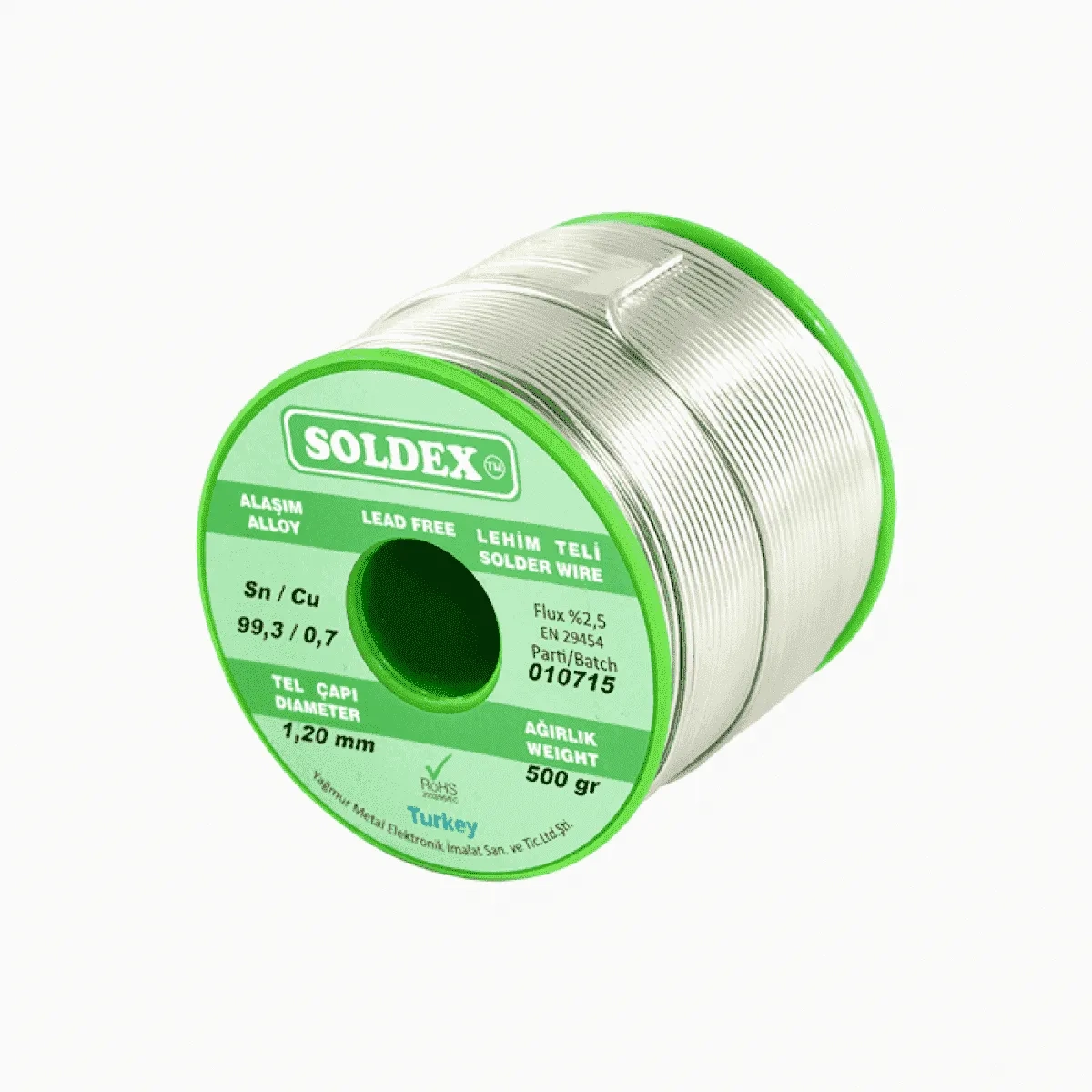 Soldex Scn100 Gümüşsüz Özel Alaşım Lehim Teli 500 Gr - 0.75 Mm
