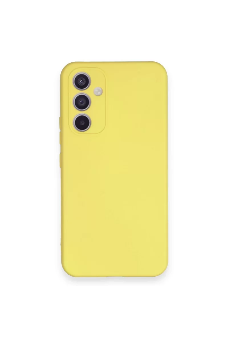 Newface Samsung Galaxy A54 5G Kılıf Nano içi Kadife Silikon - Sarı