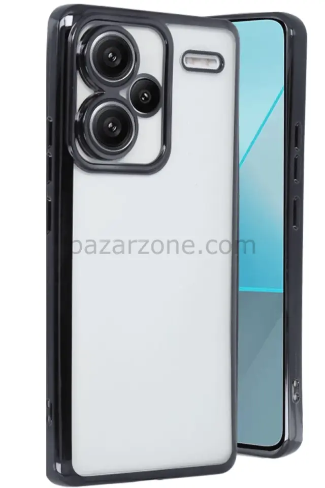 Newface Xiaomi Redmi Note 13 Pro Plus Kılıf Razer Lensli Silikon - Siyah