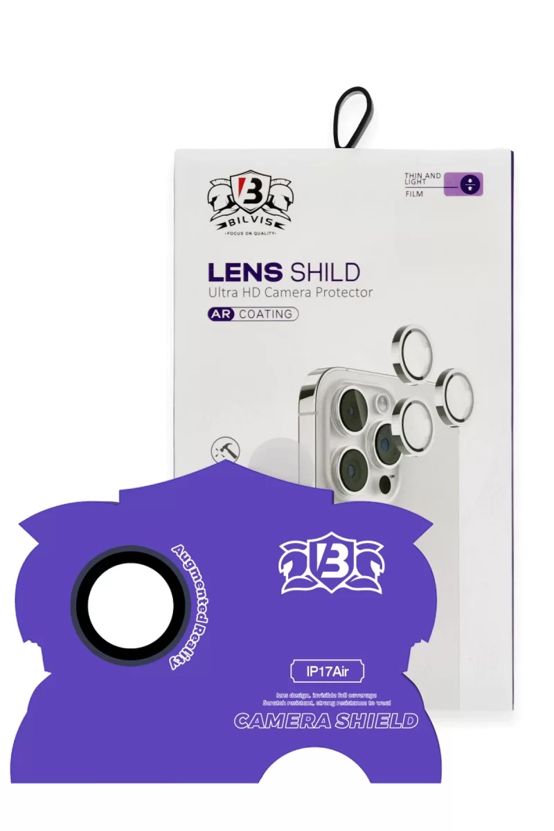 Newface Apple iPhone 17 Air Bilvis Titan Kamera Lens - Lacivert
