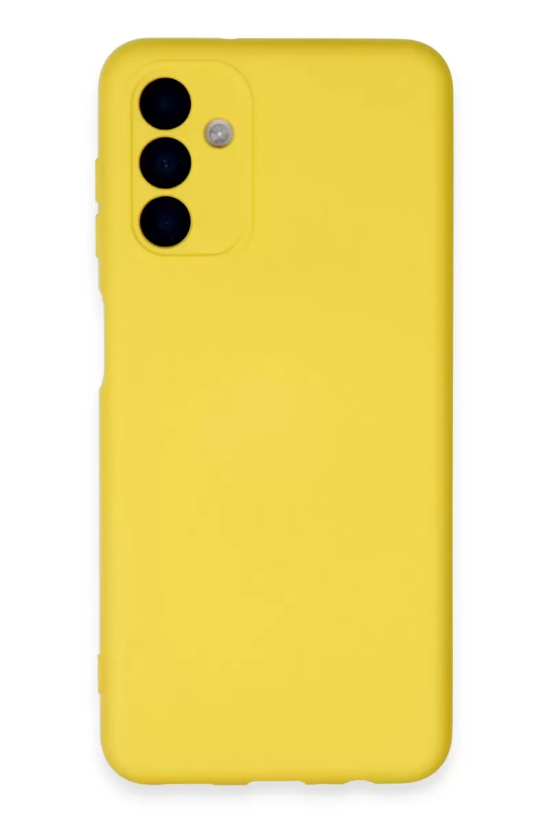 Newface Samsung Galaxy A24 4G Kılıf Nano içi Kadife Silikon - Sarı
