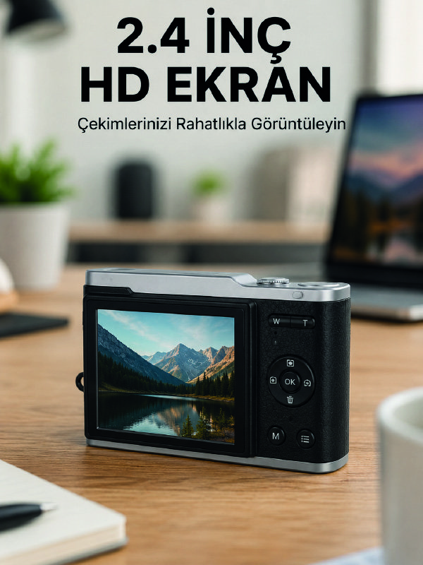 4K Video Kayıtlı 48 MP Dijital Fotoğraf Makinesi Otomatik Odaklama