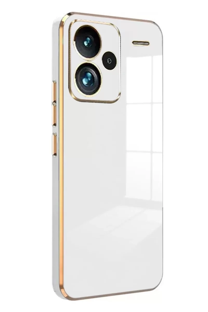 Newface Xiaomi Redmi Note 13 Pro Plus Kılıf Volet Silikon - Beyaz