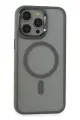 Newface Apple iPhone 15 Pro Max Kılıf Room Magneticsafe Silikon - Gri