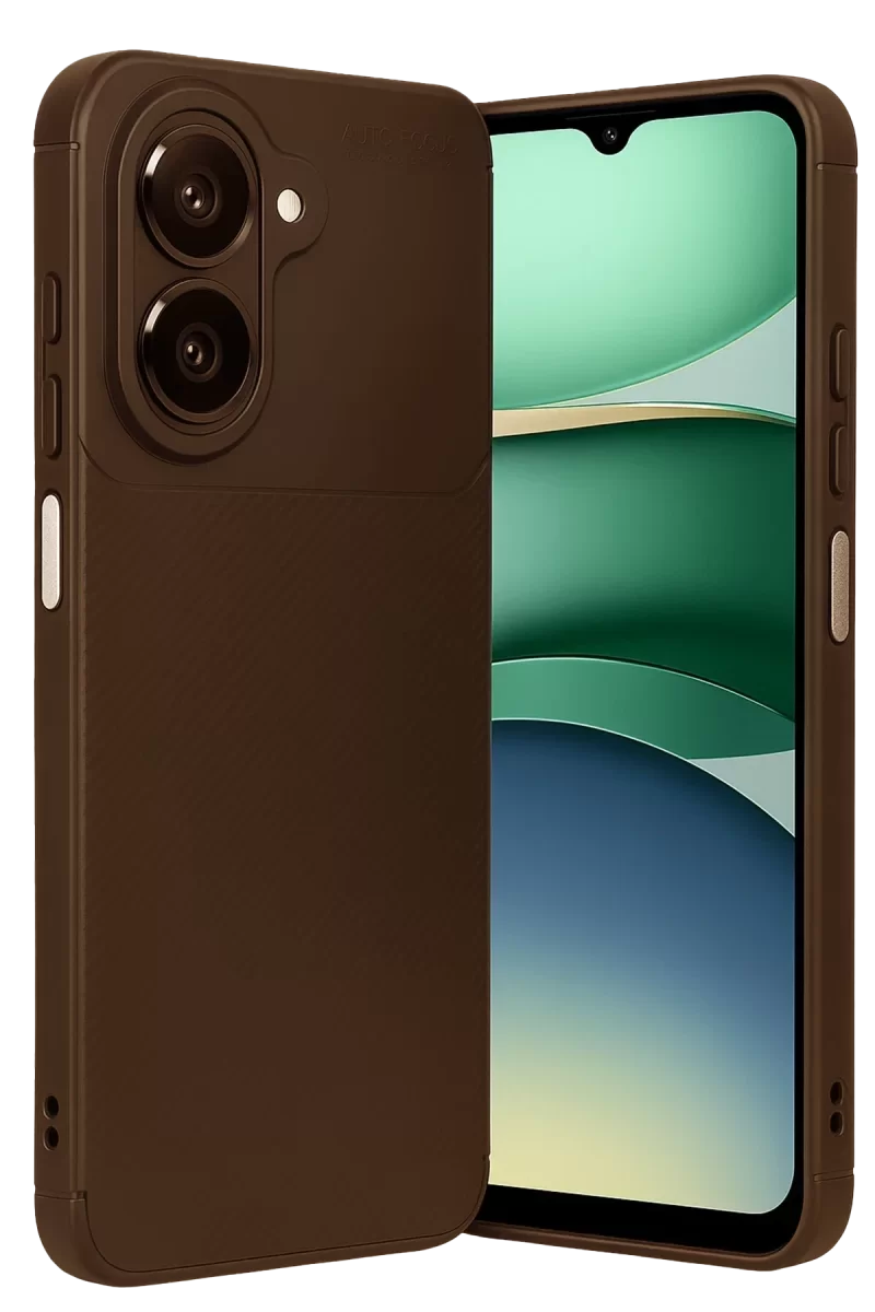 Newface Samsung Galaxy A07 4G Auto Focus Karbon Kapak - Kahverengi