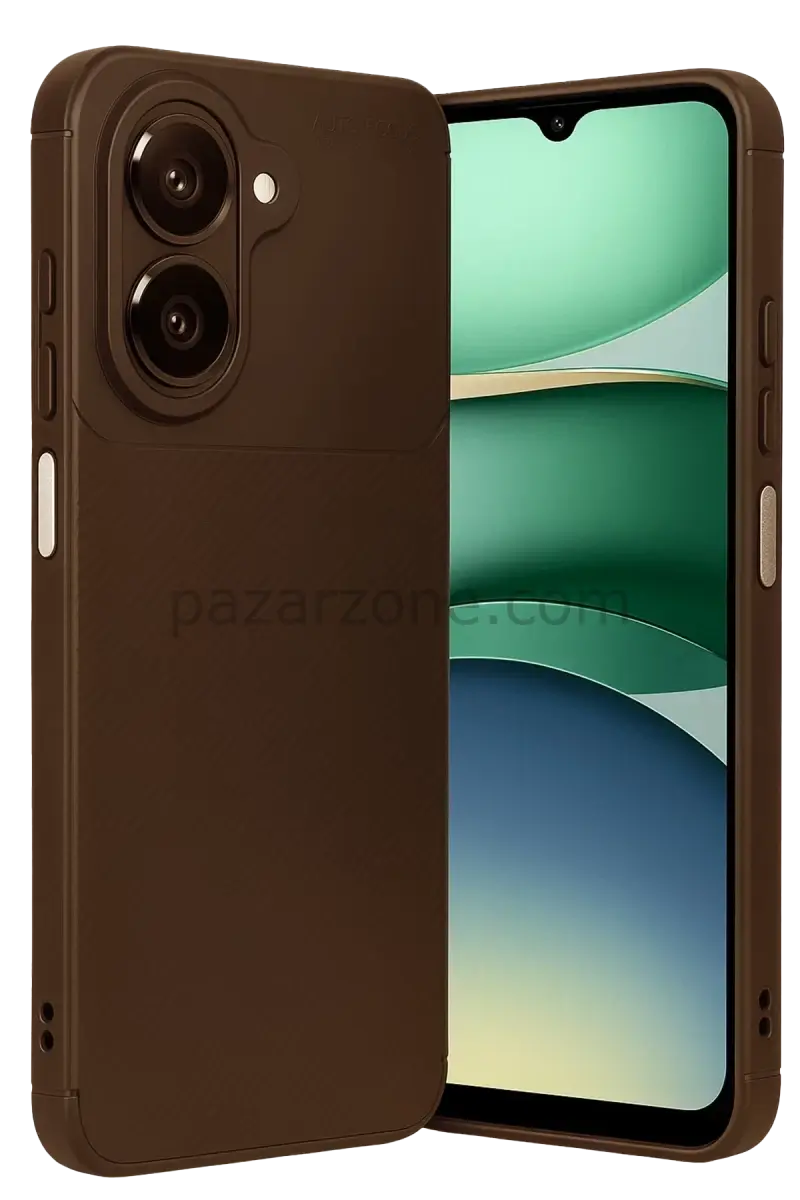 Newface Samsung Galaxy A07 4G Auto Focus Karbon Kapak - Kahverengi