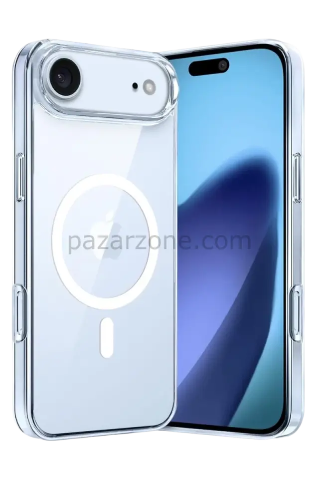 Newface Apple iPhone 17 Air Combo Sert Şeffaf Magsafe Kapak - Şeffaf