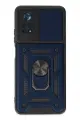 Newface Xiaomi Poco X4 Pro 5G Kılıf Pars Lens Yüzüklü Silikon - Lacivert