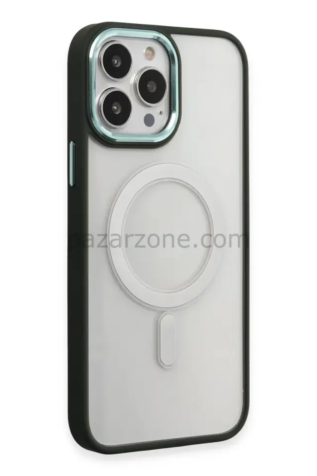 Newface Apple iPhone 15 Pro Max Kılıf Room Magneticsafe Silikon - Köknar Yeşili