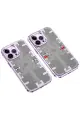Newface Apple iPhone 14 Pro Kılıf Mekanik Bumper Kapak - Derin Mor