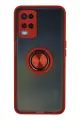 Newface Oppo A54 4G Kılıf Montreal Yüzüklü Silikon Kapak - Kırmızı