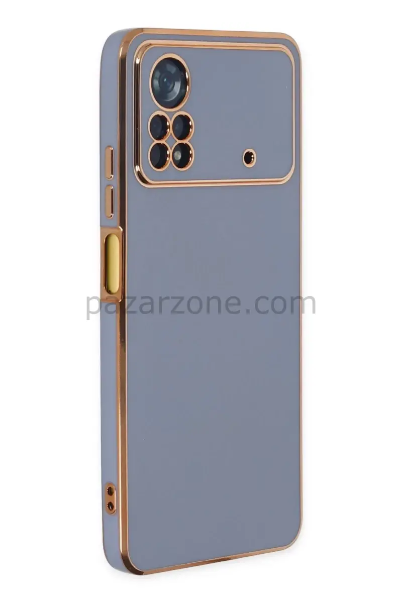 Newface Xiaomi Poco X4 Pro 5G Kılıf Volet Silikon - Mavi