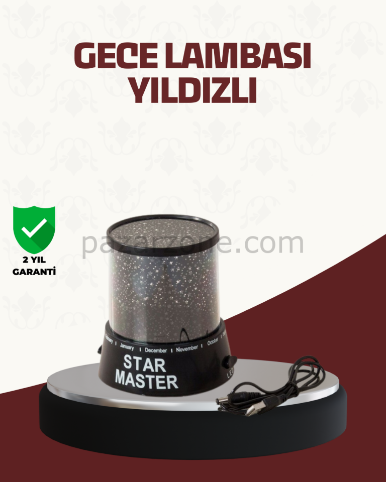 Galaxy Efektli LED Projektör Taşınabilir Yıldız Gece Lambası