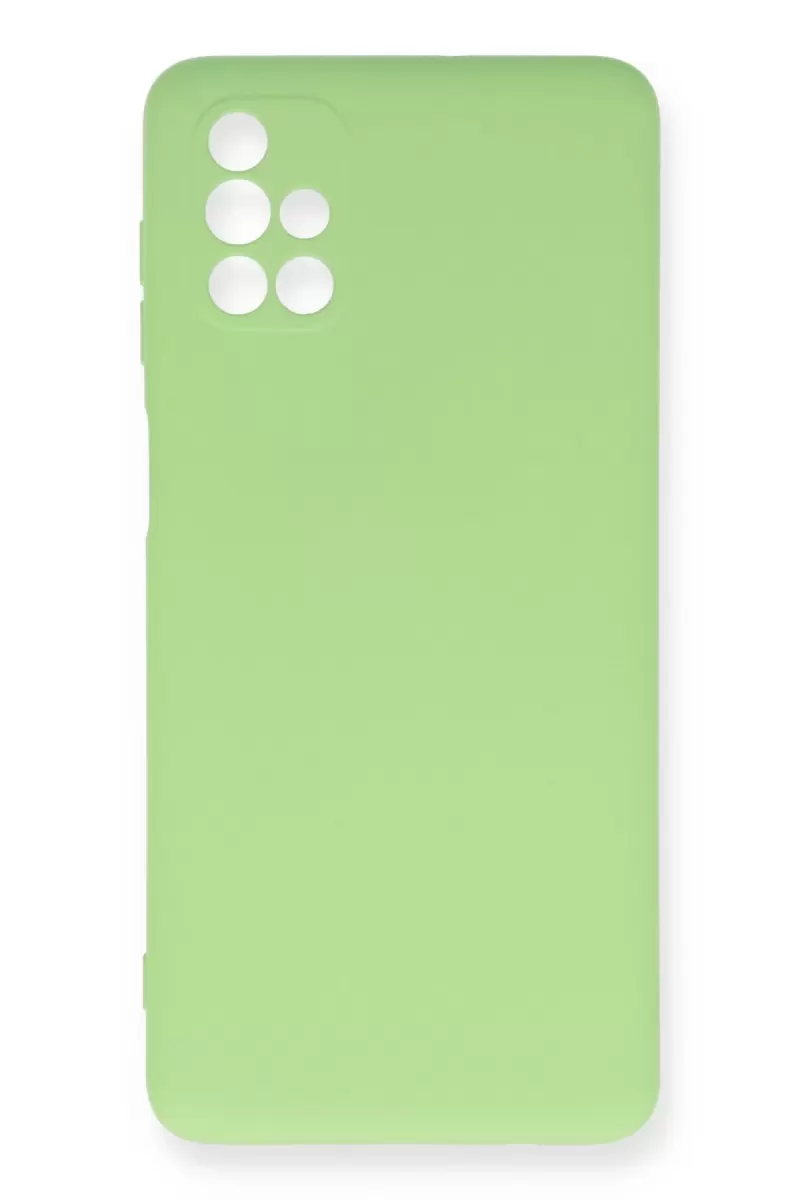 Newface Samsung Galaxy M51 Kılıf Nano içi Kadife Silikon - Yeşil