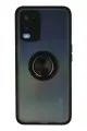 Newface Oppo A54 4G Kılıf Montreal Yüzüklü Silikon Kapak - Siyah