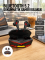 Dokunmatik Kontrol Tws Işıklı Kulakiçi Bluetooth Kulaklık Kablosuz Oyuncu Kulaklığı Yeni Nesil