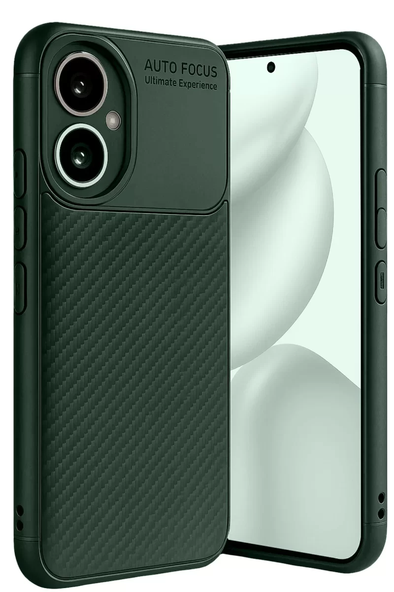 Newface Honor 400 Kılıf Auto Focus Karbon Kapak - Koyu Yeşil