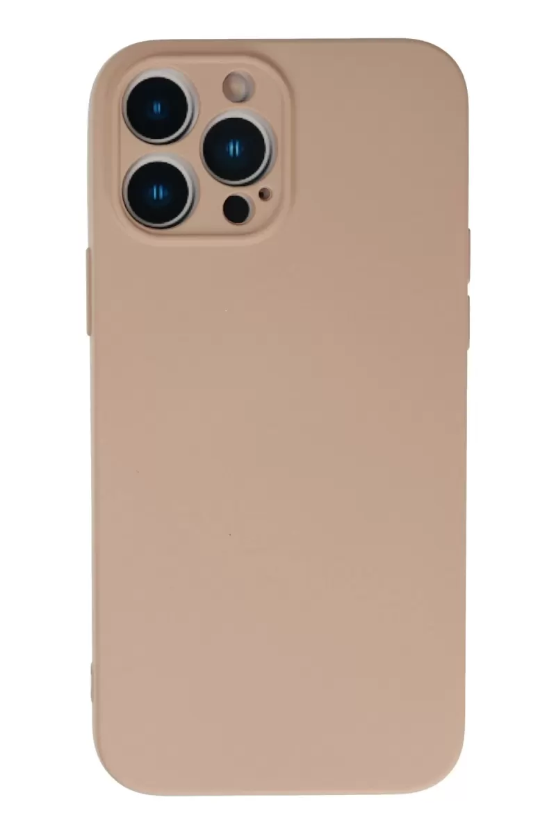 Newface Apple iPhone 13 Pro Kılıf Nano içi Kadife Silikon - Pudra