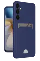 Newface Samsung Galaxy A25 5G Kılıf Kelvin Kartvizitli Silikon - Lacivert